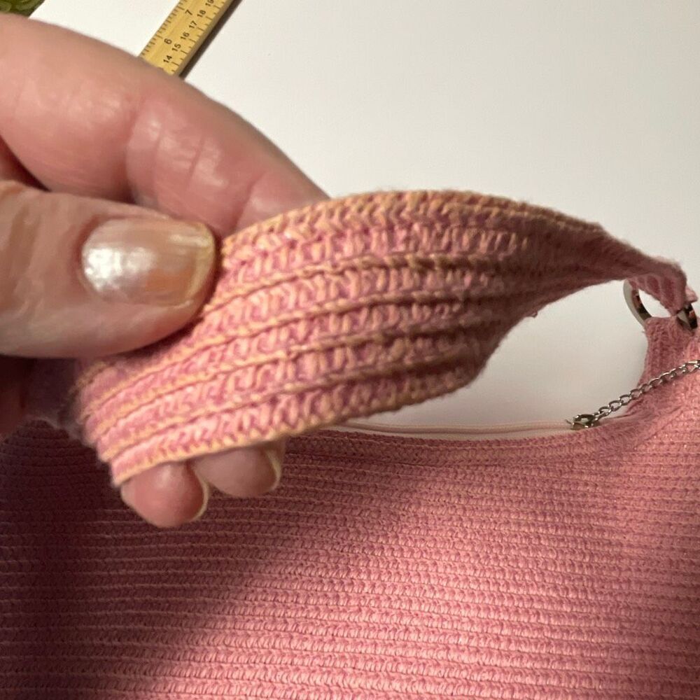 Betmar pink woven satchel or top handle bag. - Picture 4 of 9